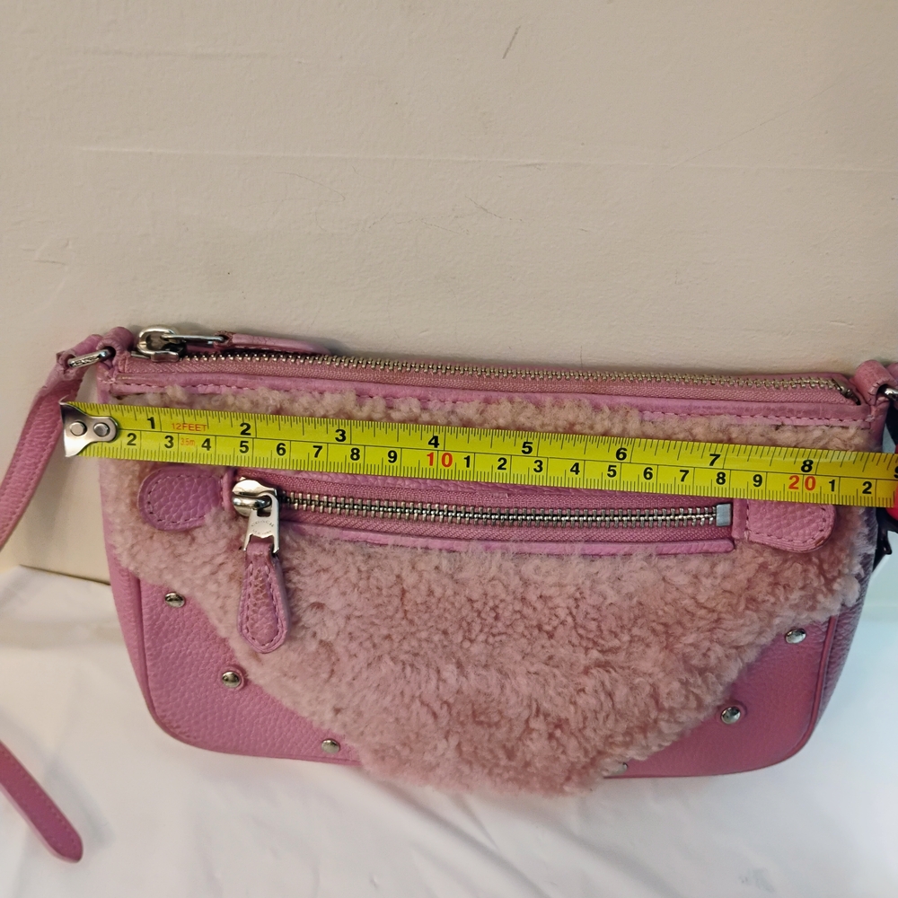 Pink Shearling Crossbody Bag - Picture 7 of 13